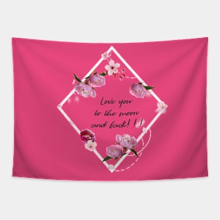 Valentines Day love peony Tapestry