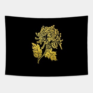 Golden Chrysanthemum Tapestry