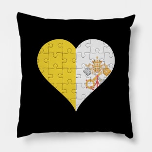 Vatican Jigsaw Puzzle Heart Design - Gift for Vatican With Vatican City Roots Pillow