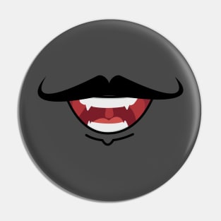 Funny Fangy Smily Mo Pin