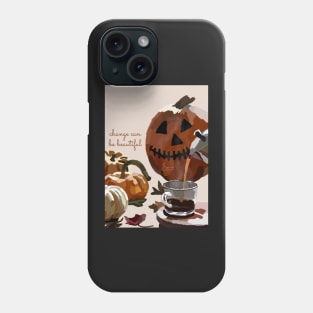 Pumpkin halloween illustration Phone Case