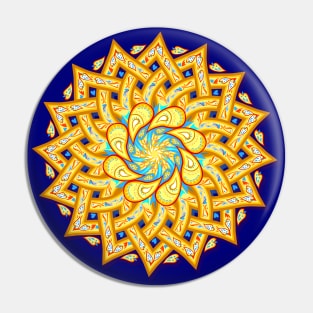 Mandala with ethnic Indian motifs Pin