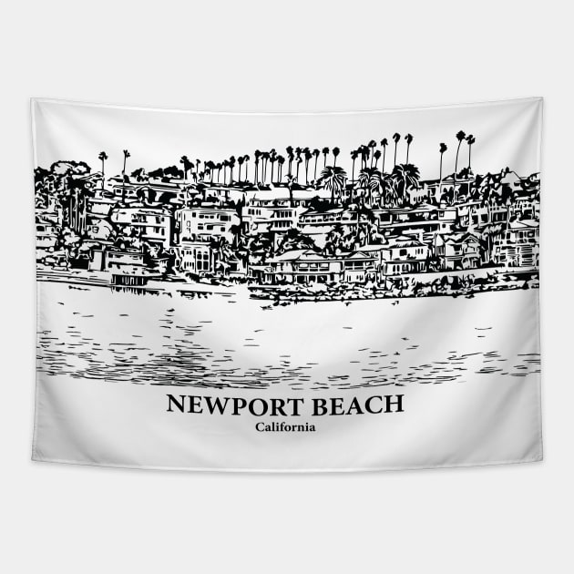 Newport Beach - California Tapestry by Lakeric