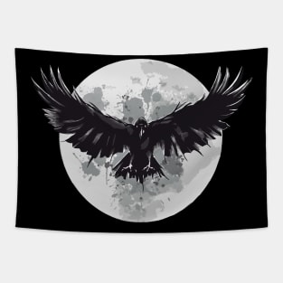 Moon Raven Tapestry