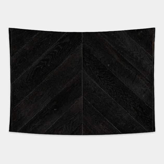 black herringbone parquet flooring Tapestry by ghjura