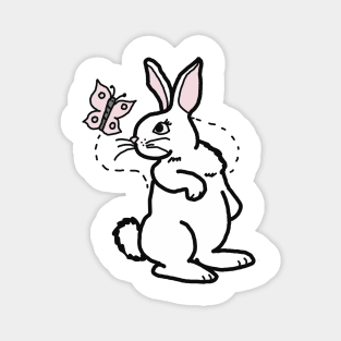 Adorable Gifts for Easter Baskets Bunny & Butterfly Graphic Easter Magnet