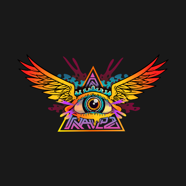 psychedelic winged eye by Deduder.store