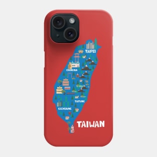 Taiwan Illustrated Map Phone Case