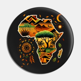 African Print Design Pin