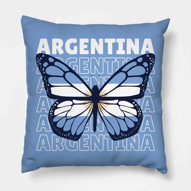 I Love Argentina // Argentine Flag // Argentinian Pride Pillow by SLAG_Creative