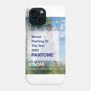 PANTONE MONET - Claude Monet's Madame Monet and Her Son (1875) by Claude Monet. Phone Case