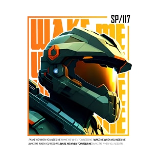 Halo game quotes - Master chief - Spartan 117 - WQ01-v7 T-Shirt