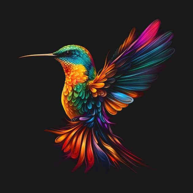 Neon Hummingbird #1 by Everythingiscute