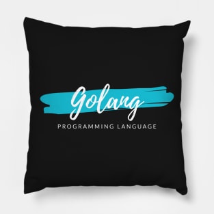 Golang Programming Language Paint Smear Pillow