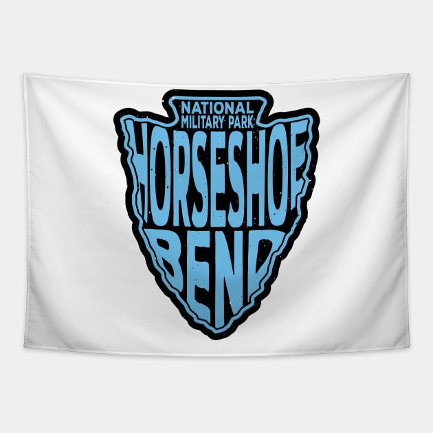 Horseshoe Bend National Military Park name arrowhead Tapestry by nylebuss