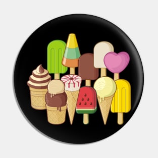 Ice Cream Icons Pin