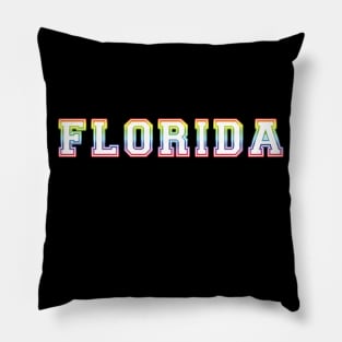 Florida Pride Rainbow Pillow