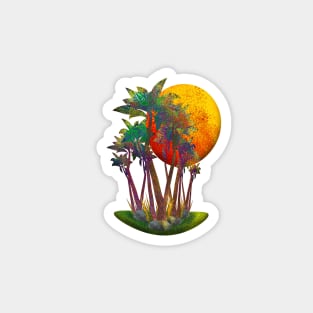 Palm Tree Shadow Magnet