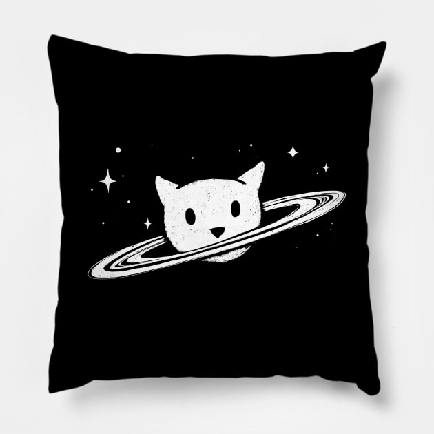 Saturn the Cat Pillow by FoxShiver