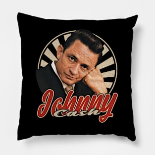 Vintage 80s Johnny Cash Pillow