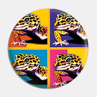 Pop Art Leopard Gecko - Cool Reptile Pin