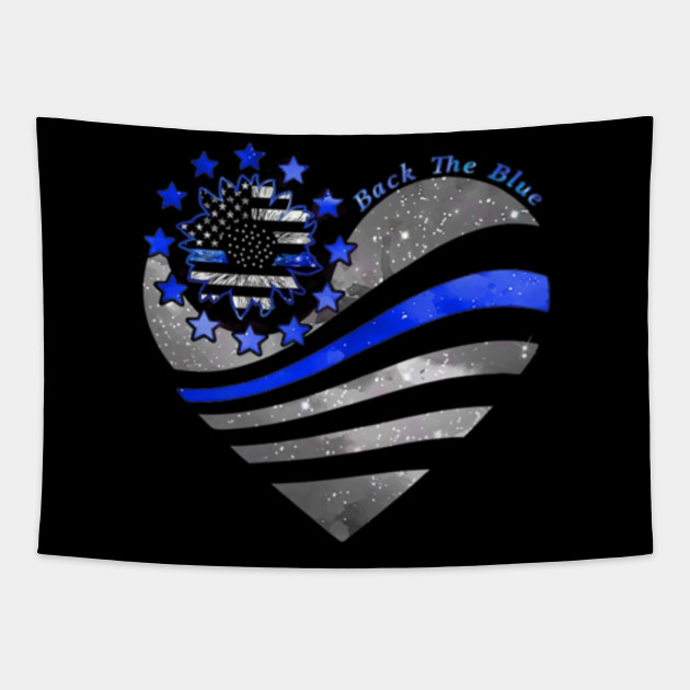 Download sunflower thin blue line police heart Back the blue law ...