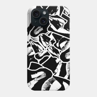 Lost in the middle of nowhere abstract art black and white Phone Case