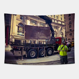 Men At Work Manhattan New York City Tapestry