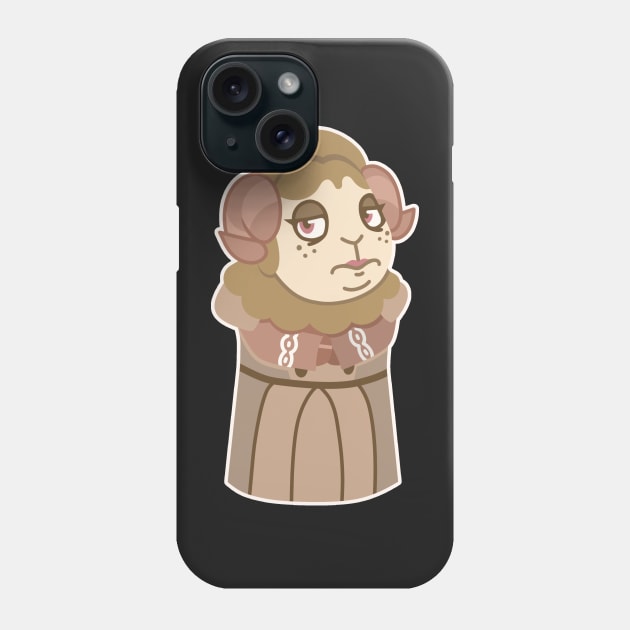 Fanny Button - Sheep Portrait Phone Case by Snorg3