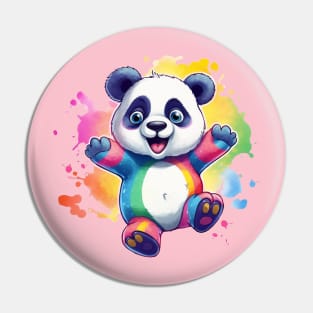 Rainbow Panda Pin