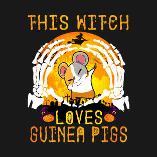 This Witch Loves Guinea Pigs Halloween (60) T-Shirt