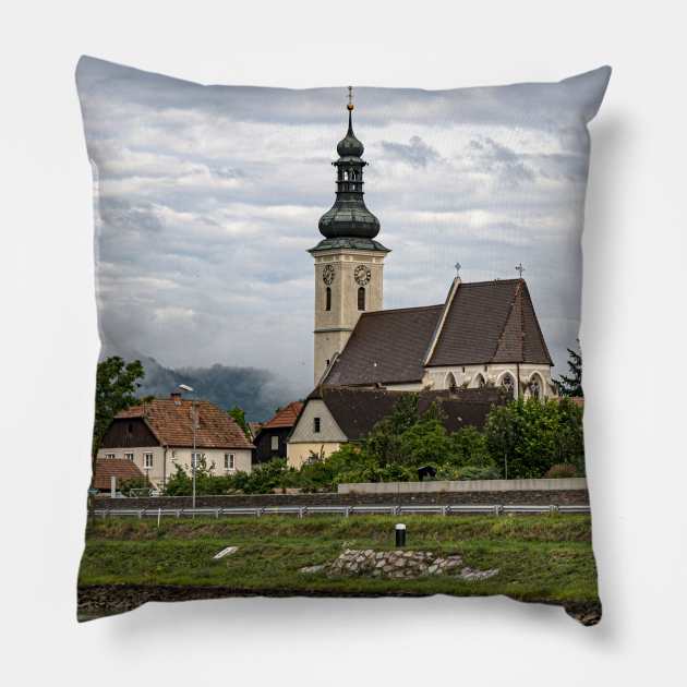 Along the Danube Pillow by Memories4you