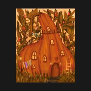 Cosy Pumpkin Fairy Cottage T-Shirt