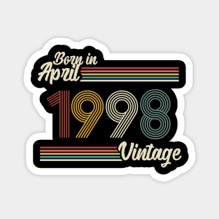 Vintage Born In April 1998 Magnet