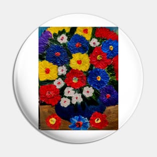 Bright and colorful abstract flowers Pin