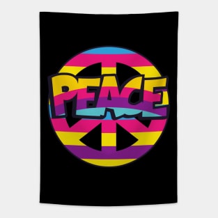 Retro Hippie Peace Tapestry