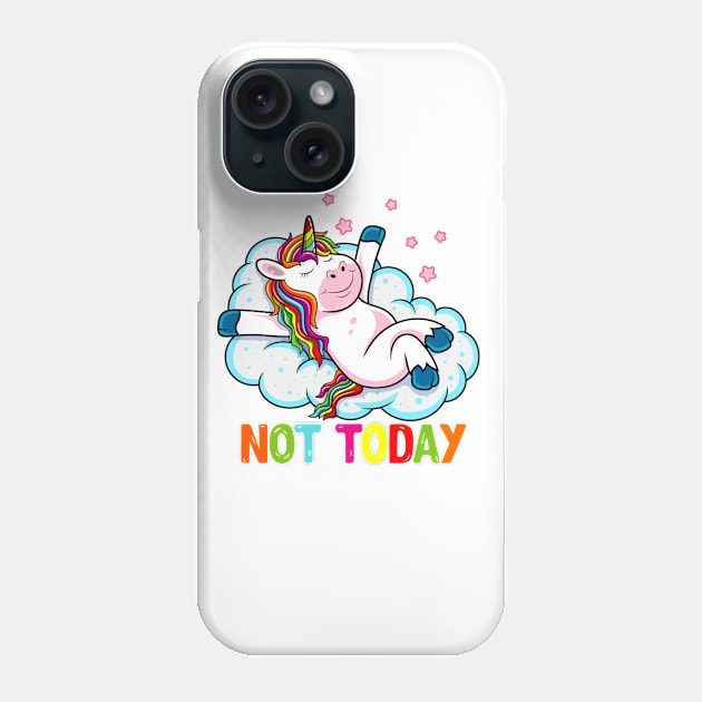 Lazy Unicorn Day Phone Case by Coconil