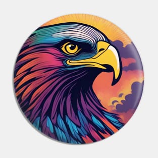 colorful eagle Pin