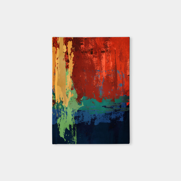 Forest Sunset Abstract Painting Painting Notebook Teepublic
