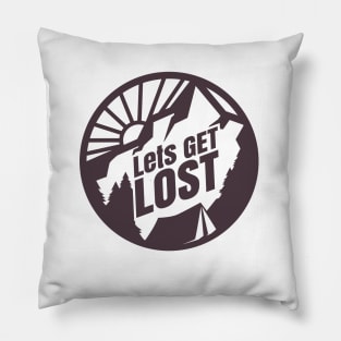 Let's Get Lost Camping Pillow