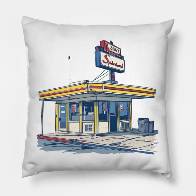 Spiderland --- American Illustration Fan Art Pillow by unknown_pleasures