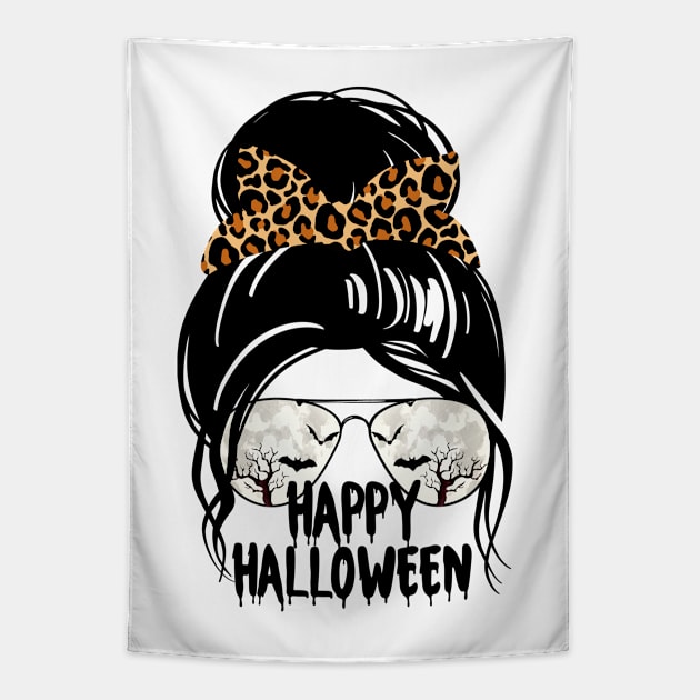 Halloween Leopard Mom Costume Happy Halloween 2021 Halloween Scary And Horror Funny Halloween Day Tapestry by dianoo