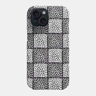 Dot Pattern (Black and White) Phone Case