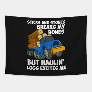 LOGGING TRUCK DRIVER: Hauling Logs Tapestry