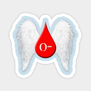 Blood Type O Negative - Angel Wings Magnet