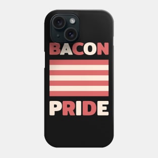 Bacon Pride flag parody with text Phone Case