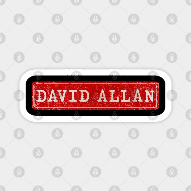 vintage retro plate David Allan Magnet by GXg.Smx