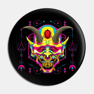 yokai oni mask popart Pin