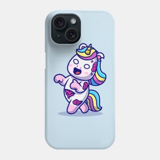 Cute Unicorn Zombie Cartoon Phone Case