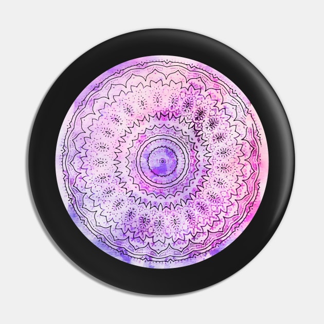 Watercolor Mandala Pin by LebensART